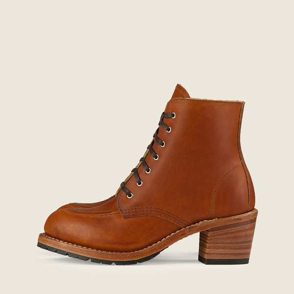 Heritage Støvler Dame - Red Wing Clara - Heeled Legacy Læder - Brune - ODRWTZ-205